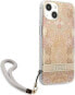 Guess Guess GUHCP13SHFLSD iPhone 13 mini 5,4" złoty/gold hardcase Flower Strap