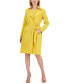 Women's Crepe Belted Trench Jacket & Sheath Dress Suit, Regular and Petite Sizes