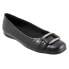 Trotters Sizzle Sign T1251-011 Womens Black Narrow Leather Ballet Flats Shoes 6 - фото #2