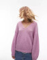 Фото #1 товара Topshop knitted premium v-neck mohair jumper in pink