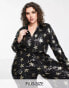 Фото #1 товара Twisted Wunder Plus oversized shirt in sequin star print co-ord