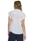 ფოტო #2 პროდუქტის Women's Short Sleeve Button Front Shirt