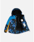 Big Boys Two Piece Snowsuit Royal Blue Printed Storm