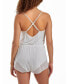 Cecily Plus Size Lace Ultra Soft Romper Trimmed in Sheer Mesh