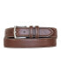ფოტო #1 პროდუქტის Men's Logo Inlay Ornament Leather Belt