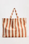 STRIPED MAXI TOTE BAG