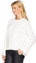 J.O.A. 167674 Womens Long Sleeve Crew Neck Pullover Sweater Ivory Size Large