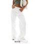 Фото #2 товара Stradivaraius Petite wide leg dad jean in white