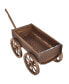 Фото #5 товара Wood Wagon Flower Planter Pot Stand W/Wheels