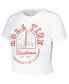 ფოტო #3 პროდუქტის Women's White Alabama Crimson Tide Local Crop T-shirt