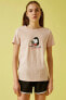 Kadın Deve Tüyü T-Shirt 1YAL18176IK