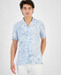 Фото #1 товара Men's Lily Bloom Regular-Fit Floral-Print Button-Down Camp Shirt, Created for Macy's