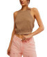 ფოტო #1 პროდუქტის Women's Cotton Cropped High-Neck Tank