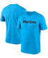 Фото #1 товара Men's Blue Miami Marlins Wordmark Legend T-shirt