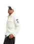 Napapijri Step zip up sherpa fleece in off white