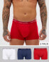 Фото #2 товара Tommy Hilfiger stretch 3 pack trunks in white/red/navy
