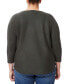 ფოტო #2 პროდუქტის Plus Size Button-Sleeve Boat-Neck Sweater