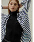 ფოტო #11 პროდუქტის Women's The Amalfi Stripe Silk Shirt for Women