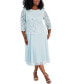 ფოტო #1 პროდუქტის Plus Size Sequined Lace A-Line Dress