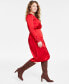 Фото #2 товара Women's Satin Wrap Dress, Created for Macy's