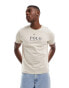 Polo Ralph Lauren lounge t-shirt with chest text logo in cream