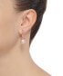 ფოტო #2 პროდუქტის Pink Cultured Ming Pearl (12mm) & Diamond (1/8 ct. t.w.) Drop Earrings in 14k Rose Gold