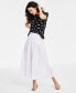ფოტო #1 პროდუქტის Women's Cotton Poplin Maxi Skirt, Created for Macy's