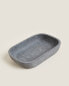 Stone grey resin bathroom soap dish