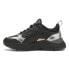 Фото #3 товара Puma Cassia Metallic Shine Platform Womens Black Sneakers Casual Shoes 39526702