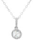 Macy's rhodolite Garnet (1 ct. t.w.) & Diamond Accent Solitaire 18" Pendant Necklace in Sterling Silver (Also in Citrine, Blue Topaz, Peridot, Amethyst, & White Topaz)