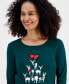 Фото #3 товара Women's Deer Celebration Long-Sleeve Top, Created for Macy's