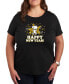 Фото #1 товара Air Waves Trendy Plus Size Peanuts New Year Graphic T-shirt