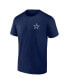 Men's Navy Dallas Cowboys Number One Dad T-shirt