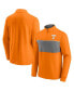 Фото #1 товара Men's Tennessee Orange, Heathered Gray Tennessee Volunteers Primary Logo Quarter-Zip Jacket