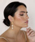 ფოტო #4 პროდუქტის Crystal Dangle Earrings in Twisted 18K Gold Plating