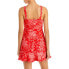 Фото #2 товара Платье BCBGMAXAZRIA Цветочный принт с вырезными деталями, красное сочетание 2