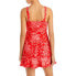 Фото #2 товара Bcbgmaxazria Floral Print Cutout Mini Dress Red Combo 6