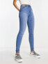 Noisy May Callie high waisted skinny jeans in light blue