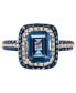 ფოტო #5 პროდუქტის EFFY® London Blue Topaz (2-1/5 ct. t.w.) & Diamond (1/2 ct. t.w.) Statement Ring in 14k Rose Gold