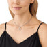 Romantic Pavé Heart Zirconia Silver Necklace MKC1647CZ040
