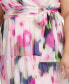 Plus Size Printed Flutter-Sleeve Chiffon Maxi Dress