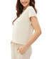 ფოტო #5 პროდუქტის GapBody Women's Ribbed Short-Sleeve Pajama Top