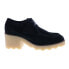 Фото #2 товара Clarks Wallabee Block 26164402 Womens Black Suede Heels Block Shoes