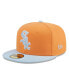 Men's Orange/Light Blue Chicago White Sox Spring Color Basic Two-Tone 59FIFTY Fitted Hat Orange, Light Blue, 7 3/8 - фото #1