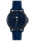 Фото #1 товара Men's Court Blue Silicone Strap Watch 42mm