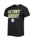 Men's Charcoal Pittsburgh Steelers Victory Monday Tri-Blend T-shirt Черный, S - фото #3