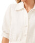 Фото #3 товара Women's Puffed-Sleeve Tweed Short-Sleeve Jacket