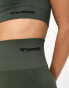 Hummel seamless legging short in khaki