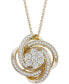 Wrapped in Love diamond Love Knot 20" Pendant Necklace (1/2 ct. t.w.) in 14k Gold, Created for Macy's 20 inches - фото #1