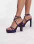 Фото #1 товара Topshop Spencer strappy platform sandal in purple